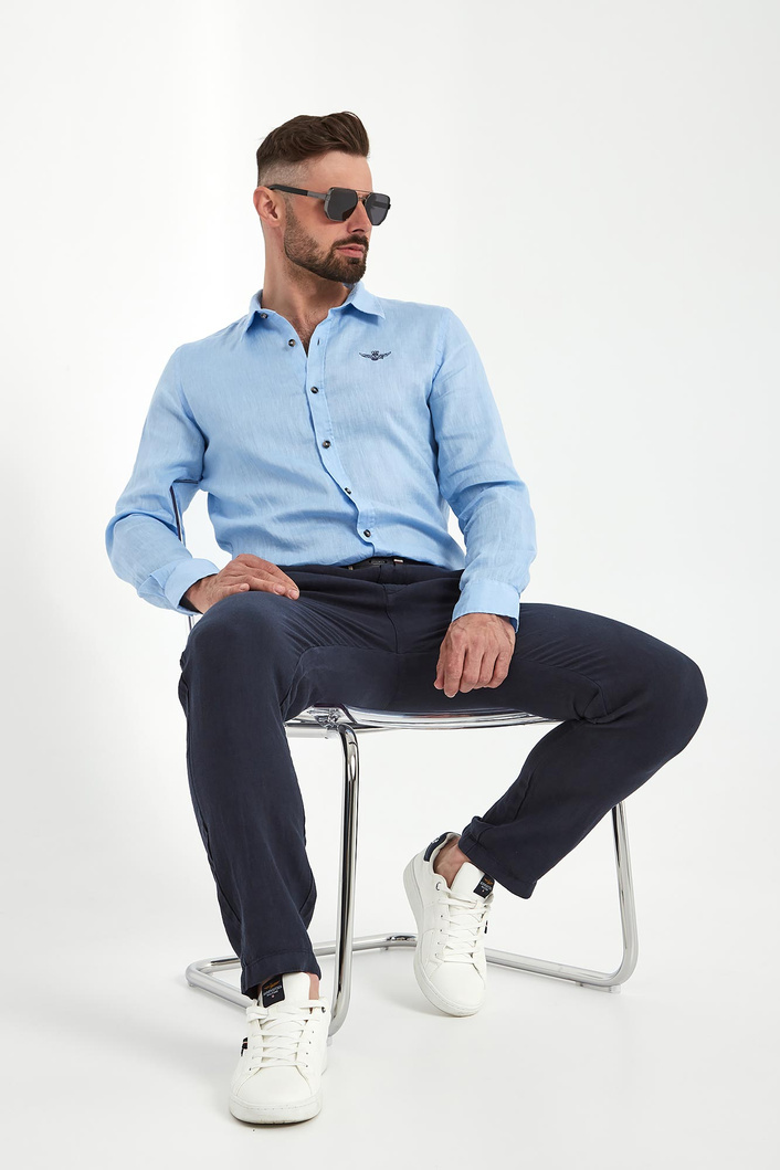 Koszula męska lniana AERONAUTICA MILIATRE