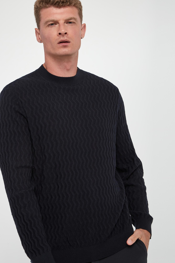 Sweter męski z wełny dziewiczej  ARMANI EXCHANGE