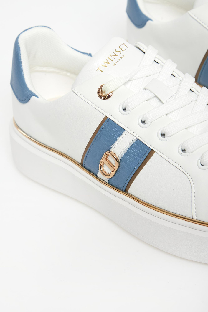 Sneakersy damskie skórzane TWINSET