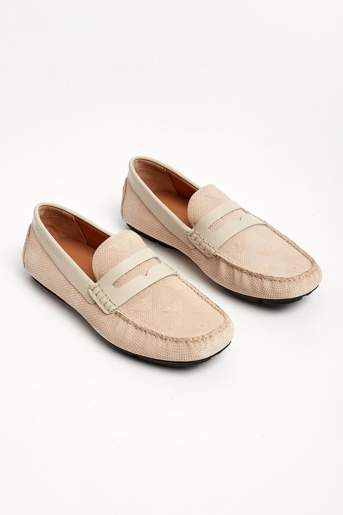 Mokasyny męskie skórzane EMPORIO ARMANI