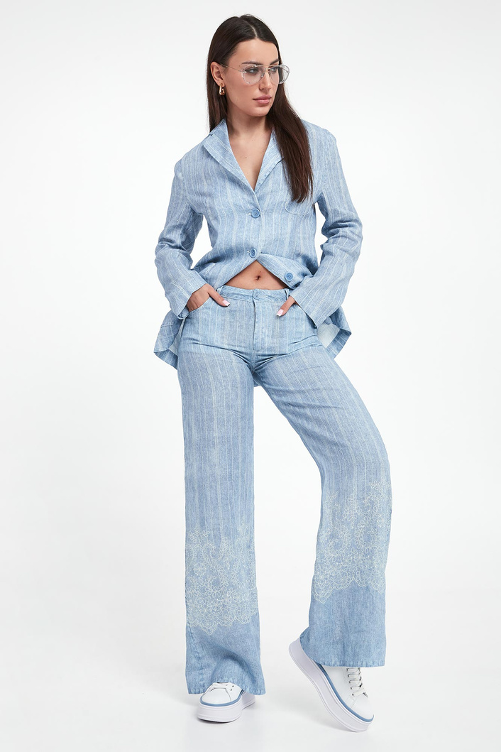 Spodnie damskie lniane ERMANNO FIRENZE