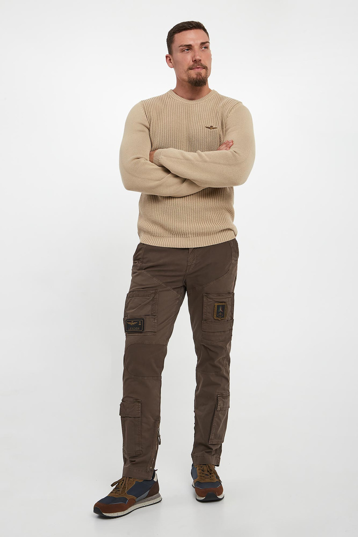 Sweter męski z logo AERONAUTICA MILITARE