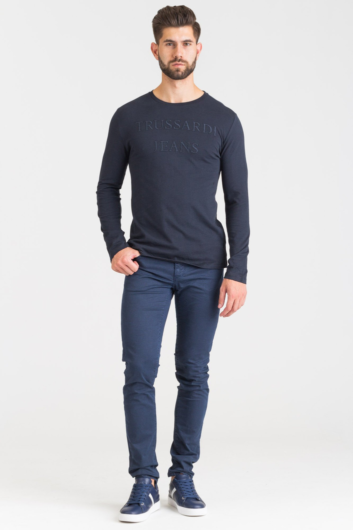 GRANATOWY LONGSLEEVE TRUSSARDI JEANS 