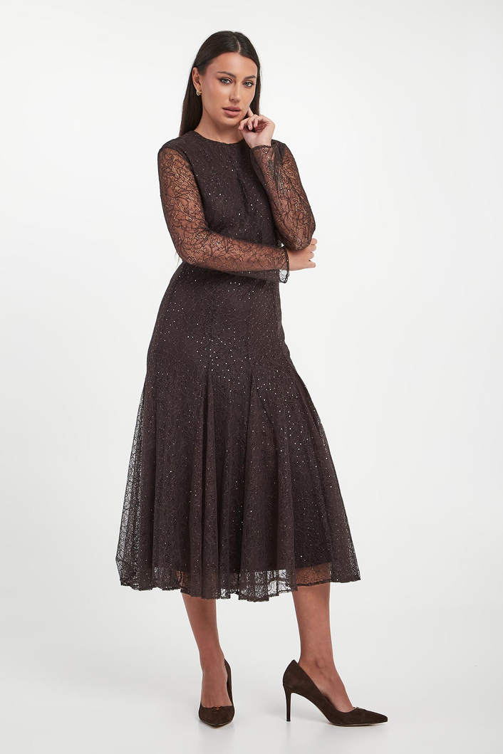 Sukienka koronkowa midi TWINSET