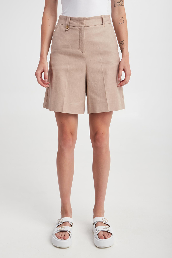 Spodenki damskie lniane Vistola MARELLA MONOCHROME