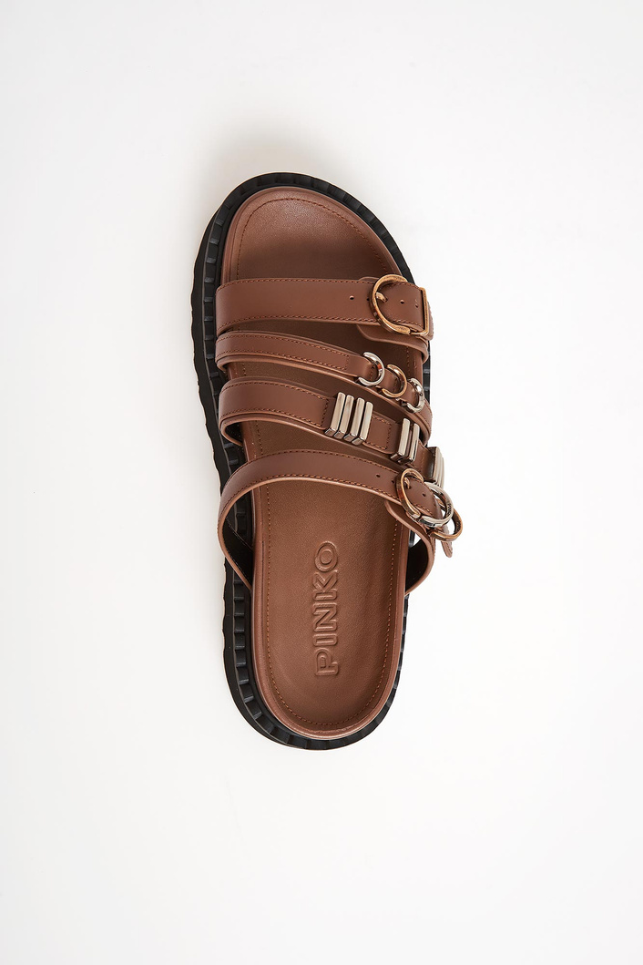 Klapki damskie skórzane PINKO