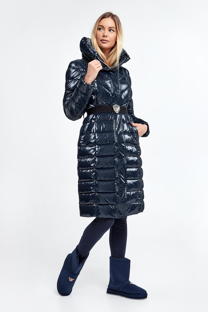 Płaszcz damski pikowany EA7 EMPORIO ARMANI