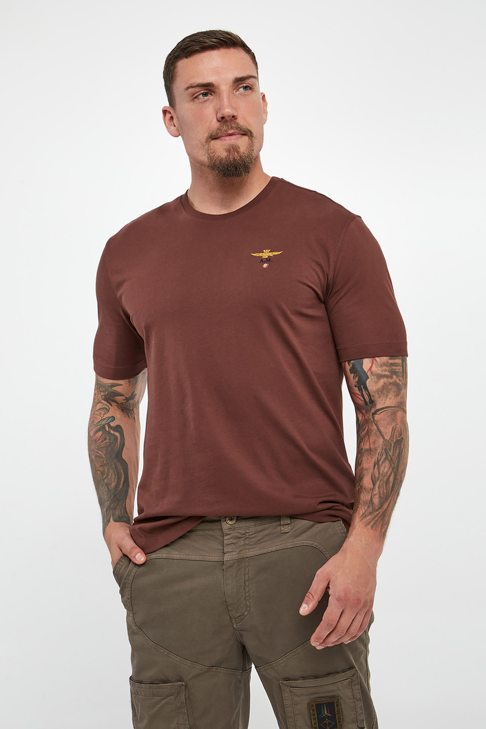 T-shirt męski z logo AERONAUTICA MILITARE