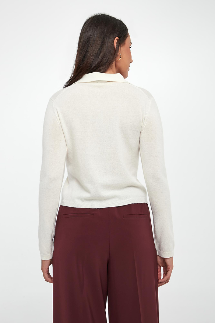 Sweter damski dziewicza wełna z kaszmirem Moxa