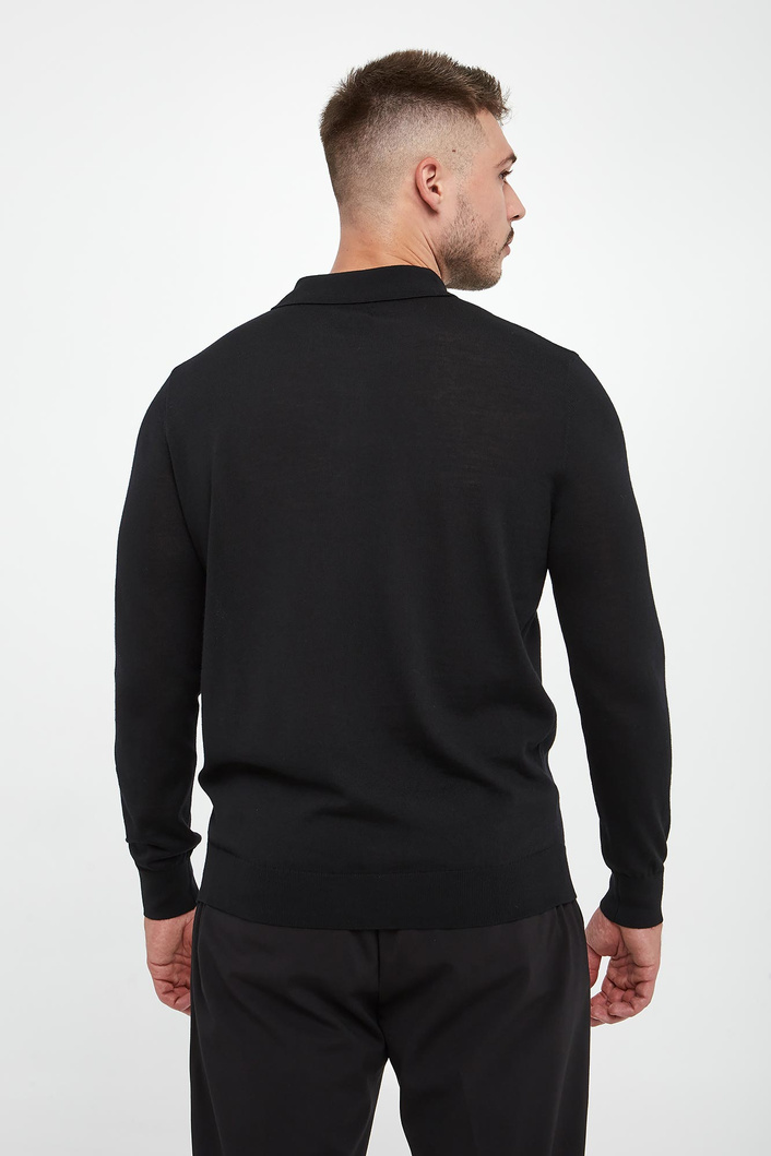 Sweter męski polo z wełny merynosów LIU JO