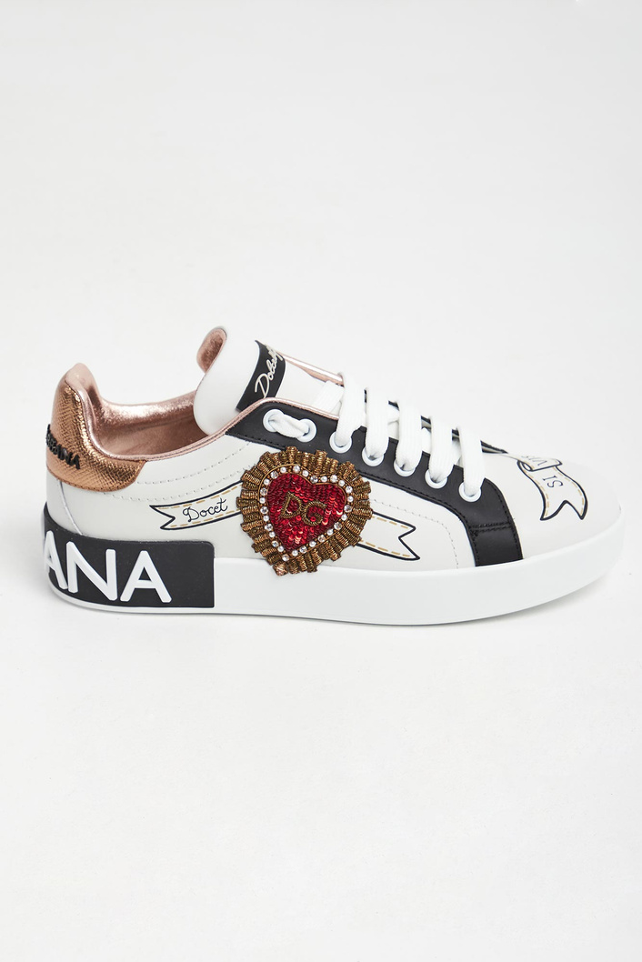 Sneakersy damskie skórzane DOLCE & GABBANA
