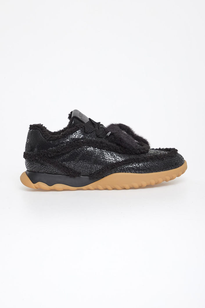 Sneakersy damskie z futerkiem PINKO