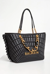 Torebka skórzana shopper BALMAIN
