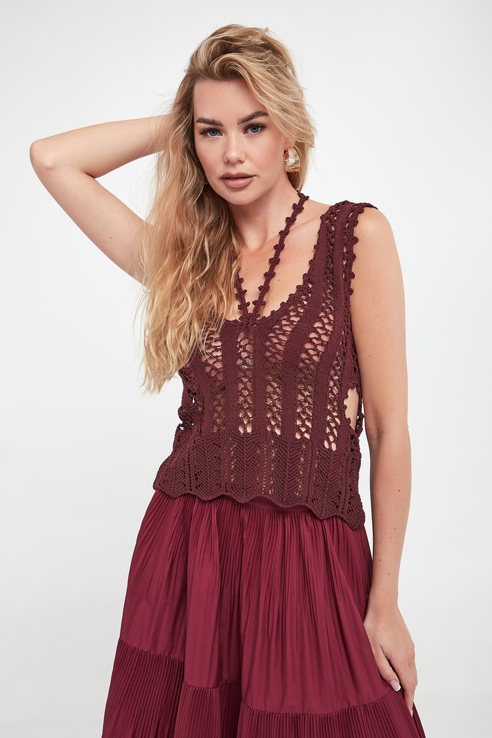 Top damski dziergany PATRIZIA PEPE