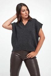 Kamizelka damska z wełny dziewiczej Cardiff MARELLA MONOCHROME