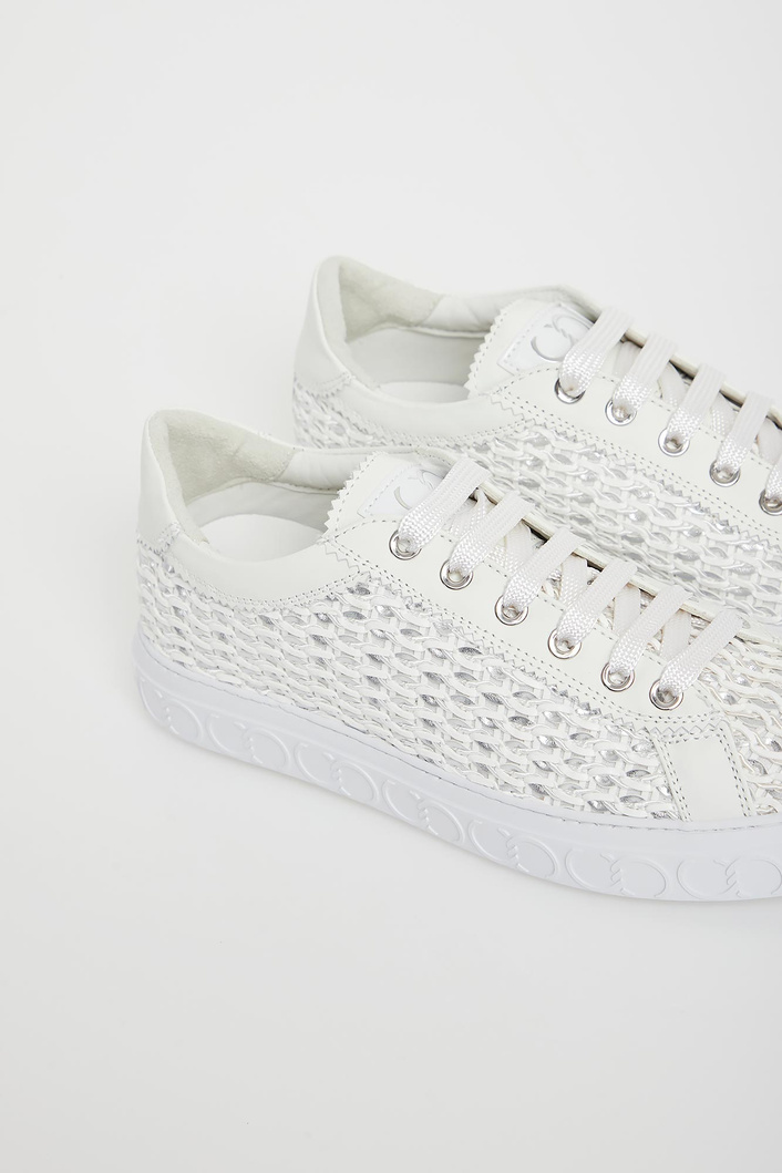 Sneakersy damskie skórzane CESARE CASADEI