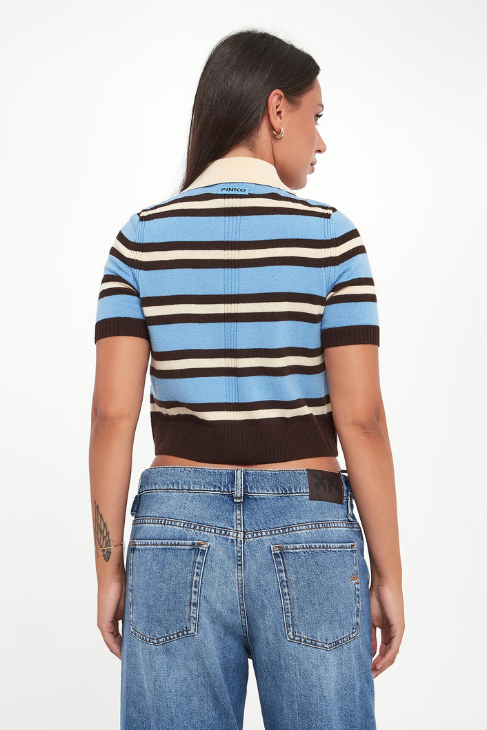 Sweter polo damski wełniany Gorgona PINKO