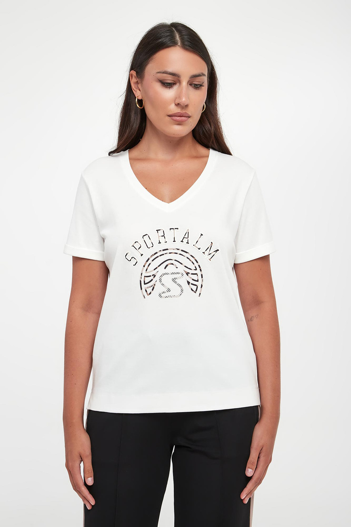 T-shirt damski z logo SPORTALM