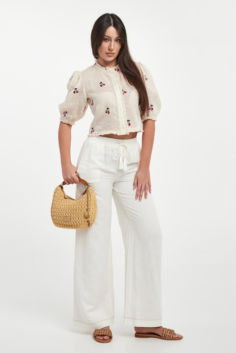 Spodnie damskie lniane TWINSET U&B