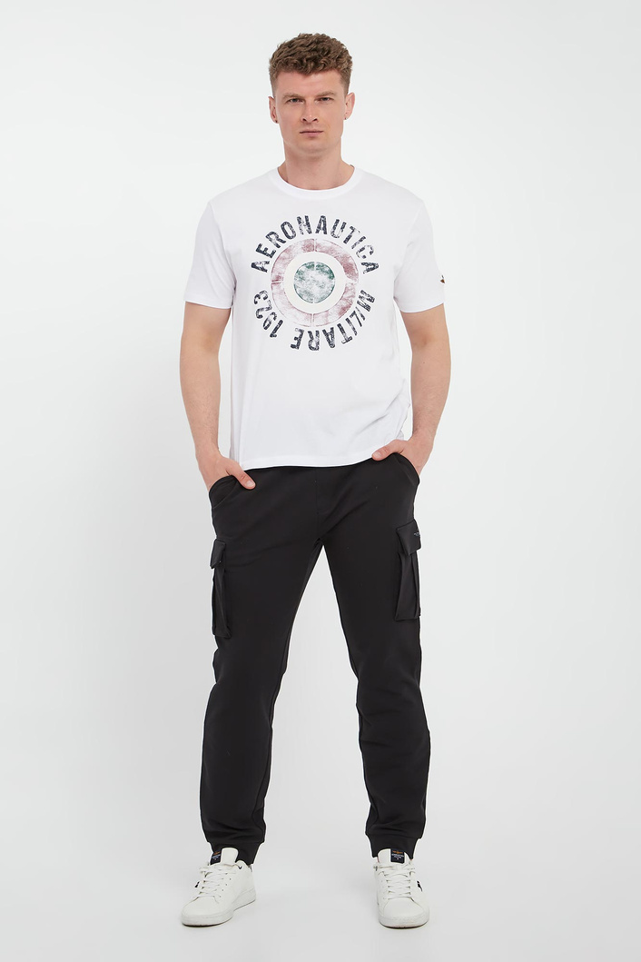  T-shirt męski z nadrukiem AERONAUTICA MILITARE
