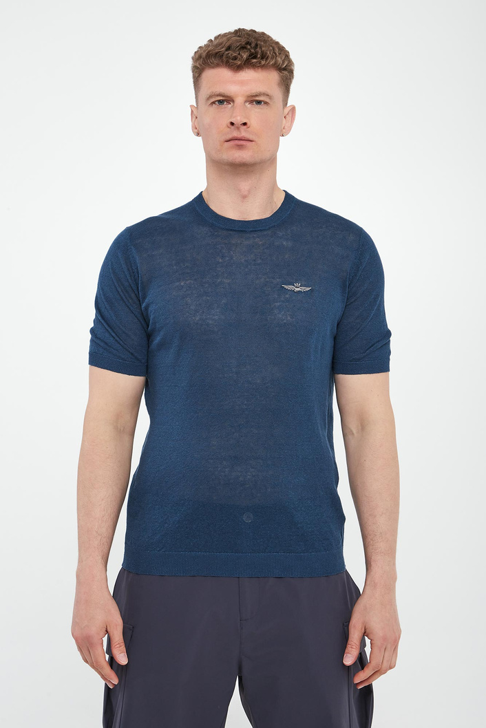 T-shirt męski lniany AERONAUTICA MILITARE