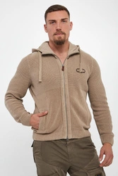 Sweter męski rozpinany z kapturem AERONAUTICA MILITARE