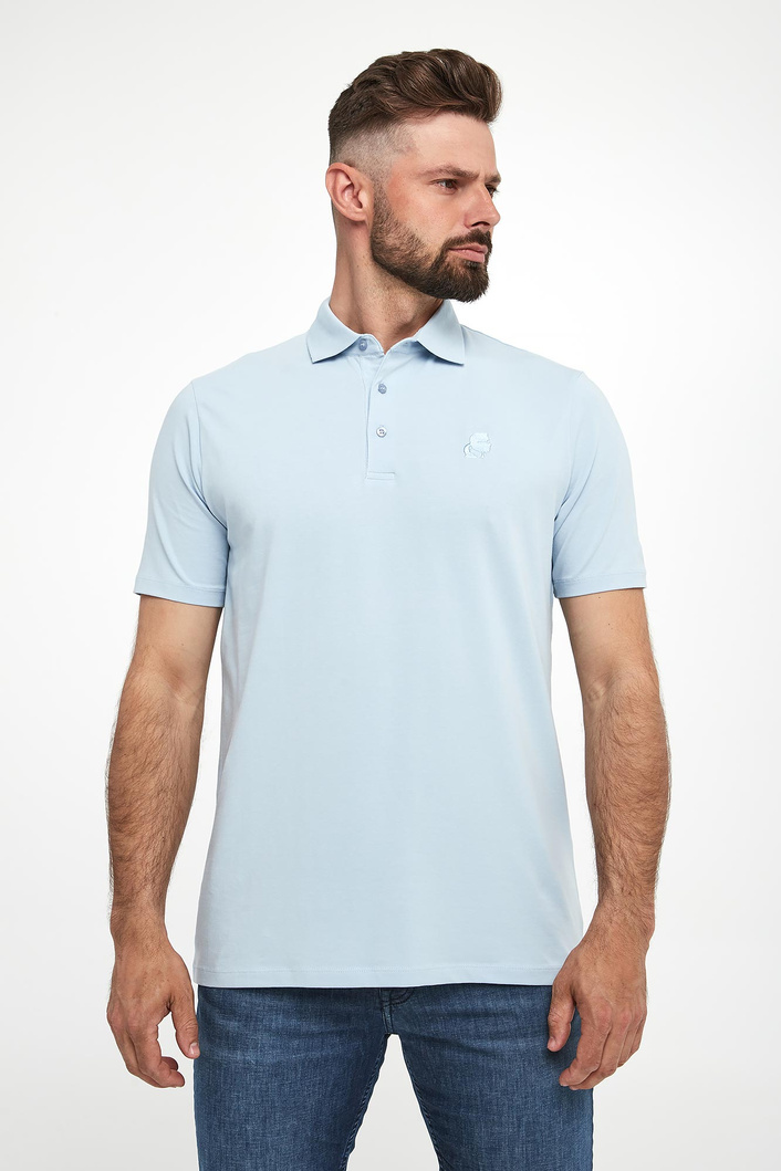 Polo męskie z logo KARL LAGERFELD