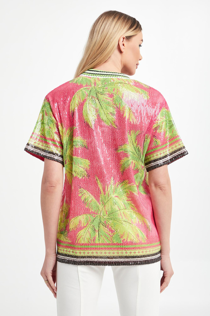 T-shirt damski cekinowy ERMANNO FIRENZE