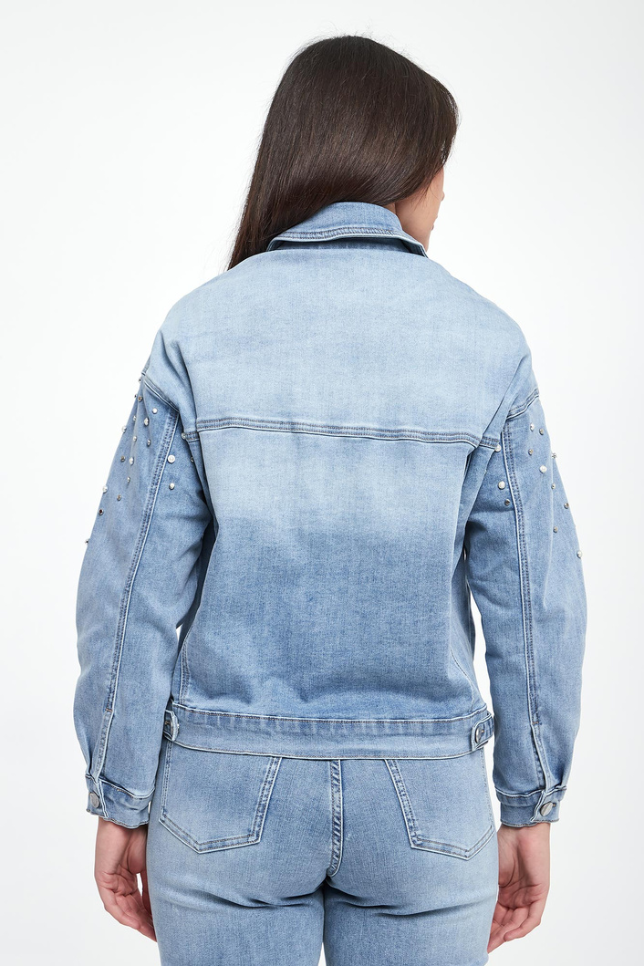 Katana damska jeansowa z dżetami JOSEPH RIBKOFF