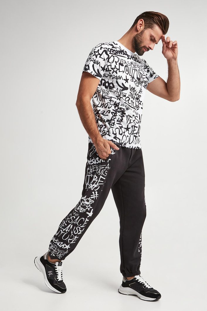 T-shirt męski z logo VERSACE JEANS COUTURE