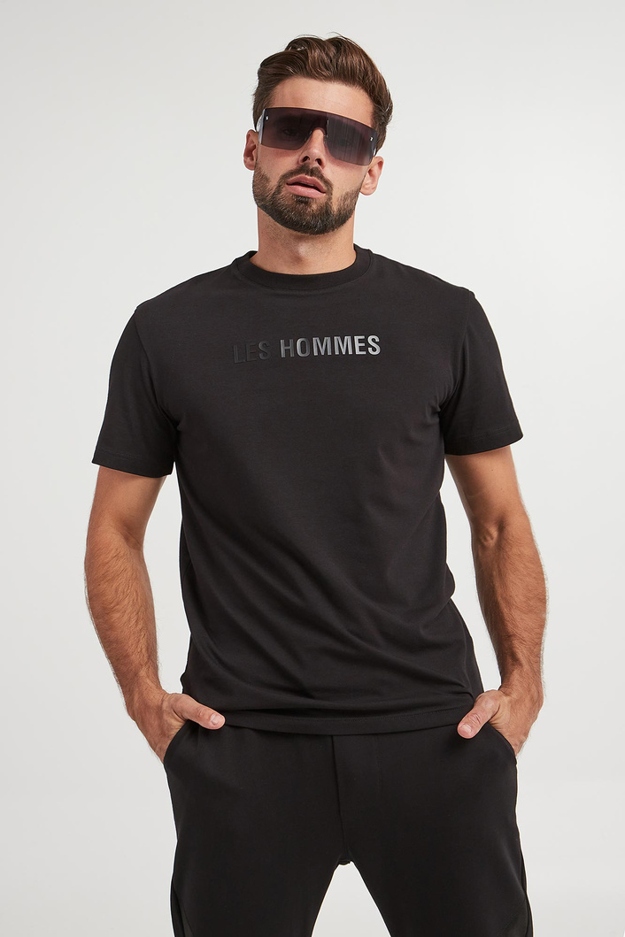 T-shirt męski z logo LES HOMMES