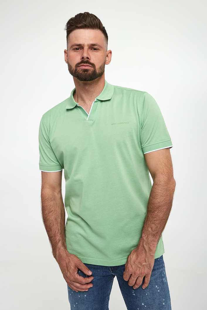 Polo męskie z logo KARL LAGERFELD