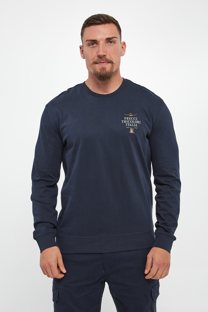Longsleeve męski z logo AERONAUTICA MILITARE