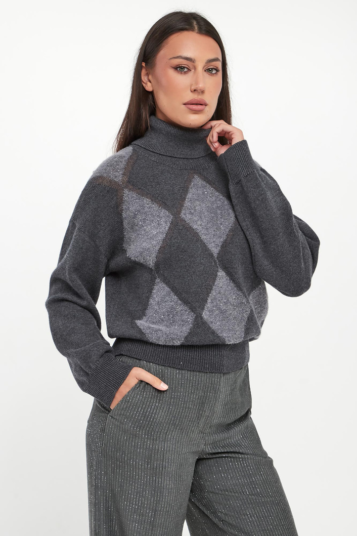 Sweter damski z golfem wełniany PESERICO