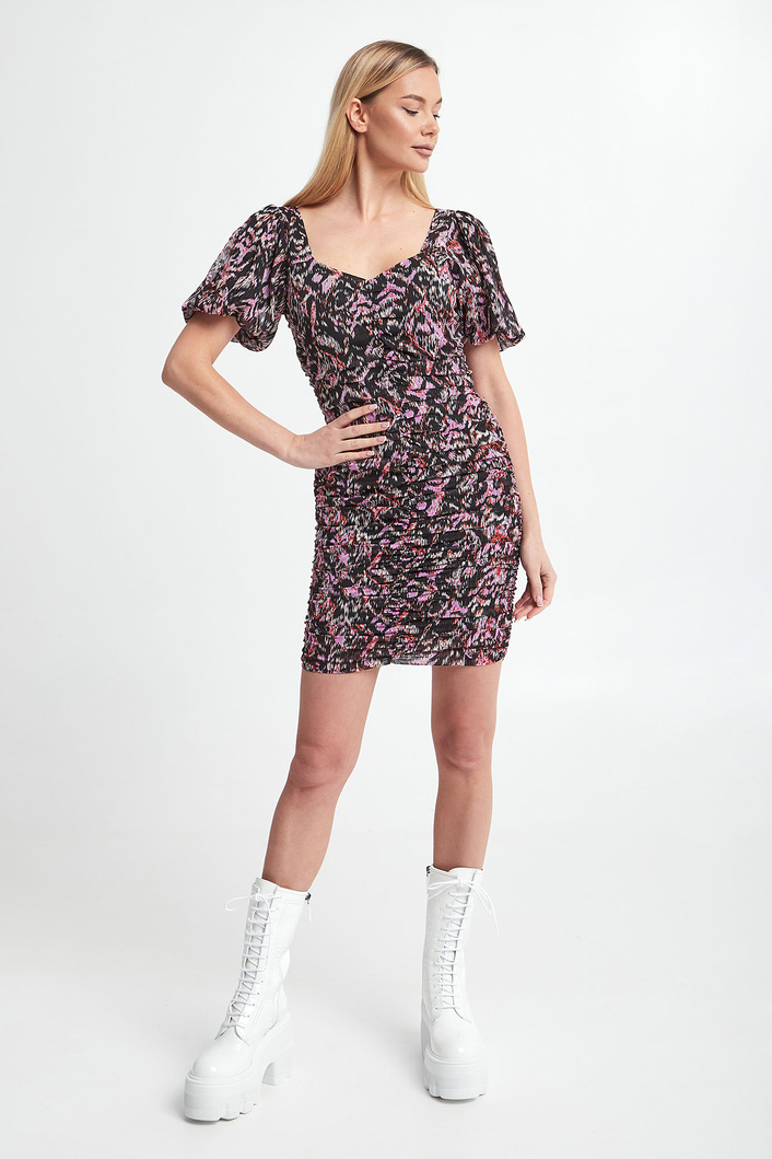 Sukienka ze wzorem NOTES DU NORD 