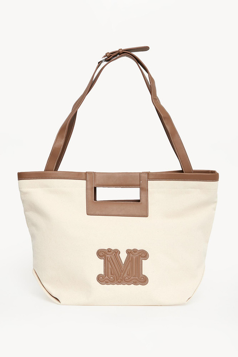Torebka shopper Ecru MAX MARA BEACHWEAR