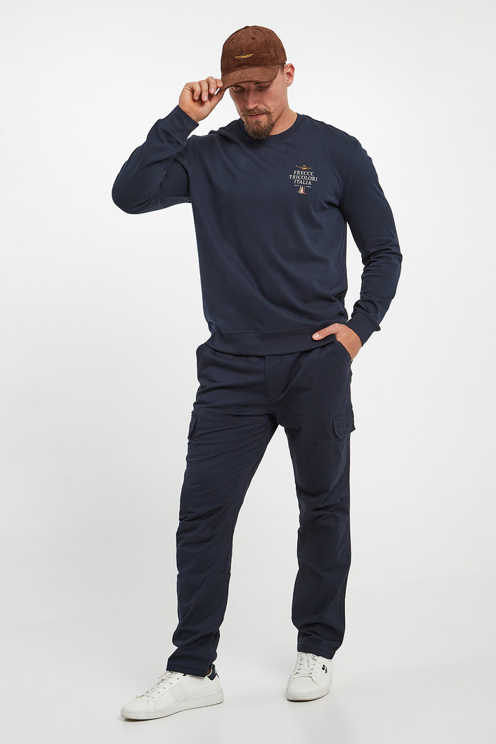 Longsleeve męski z logo AERONAUTICA MILITARE
