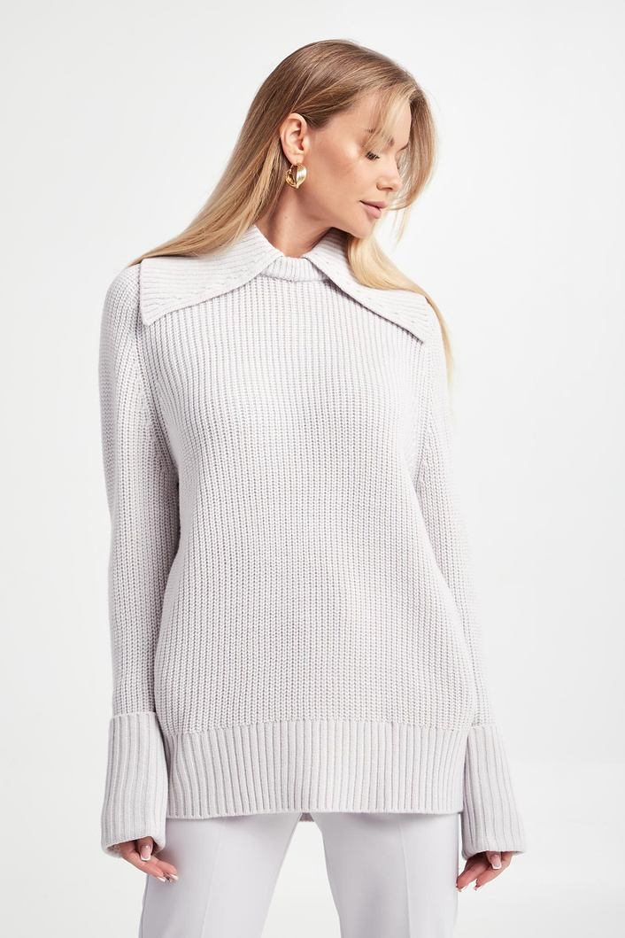 Sweter damski z kołnierzem PATRIZIA PEPE