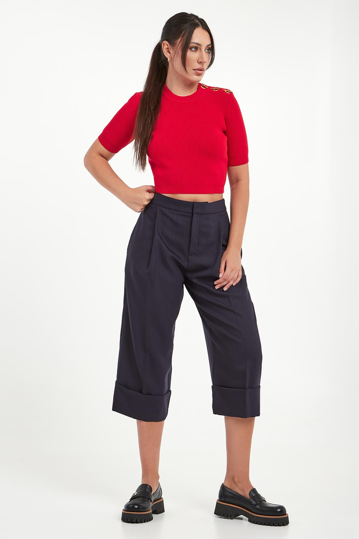 Sweter damski cropped ELISABETTA FRANCHI