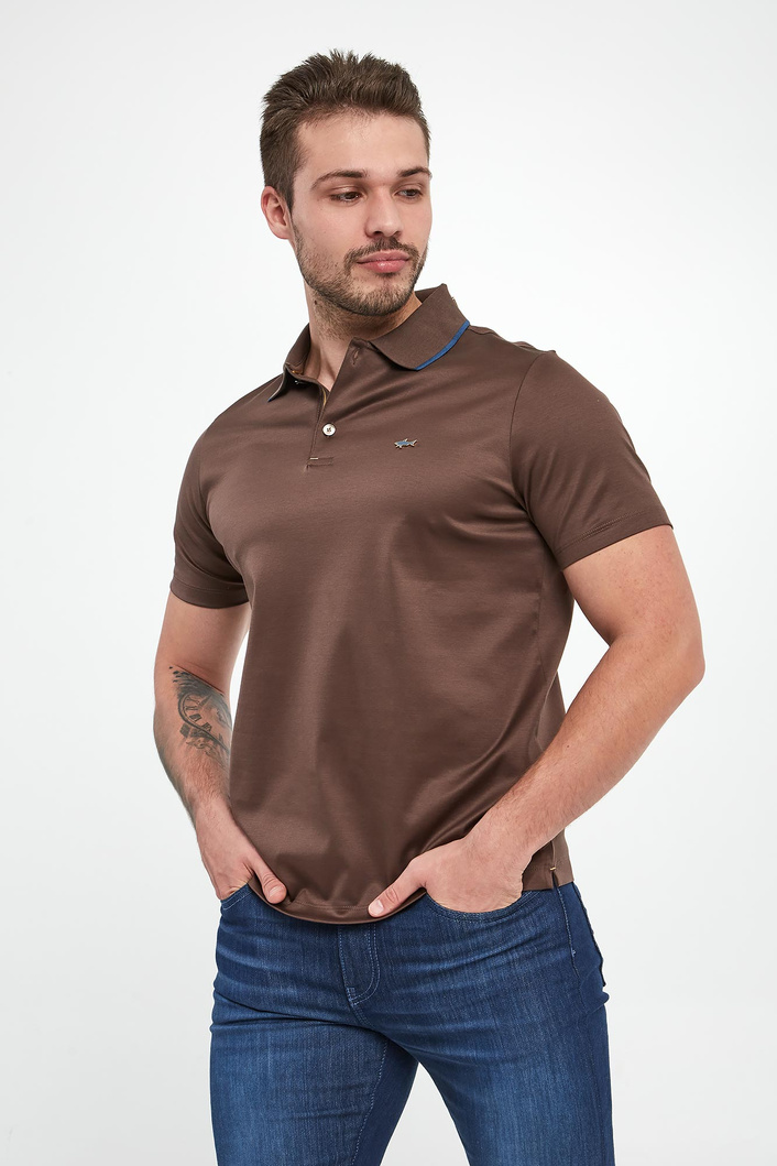 Polo męskie z logo PAUL&SHARK