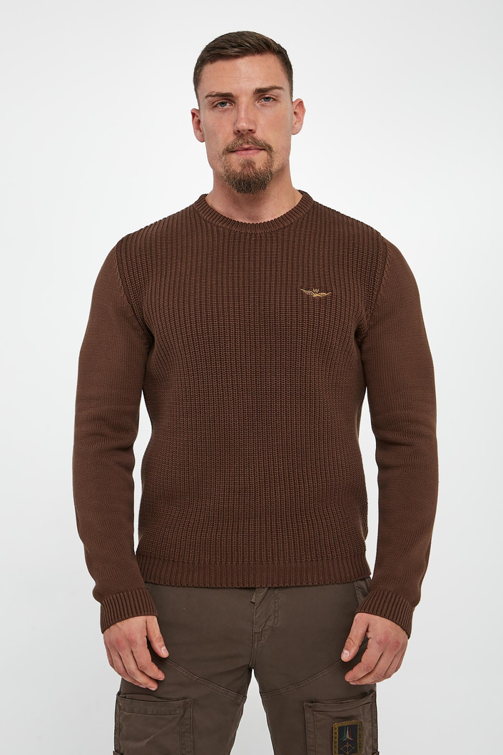Sweter męski z logo AERONAUTICA MILITARE