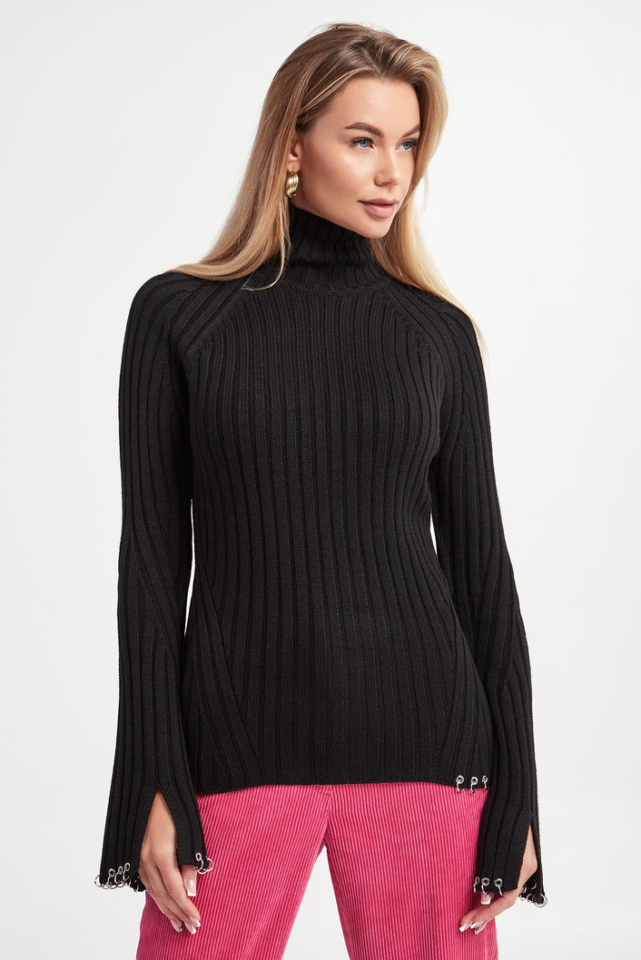 Sweter damski z golfem PATRIZIA PEPE