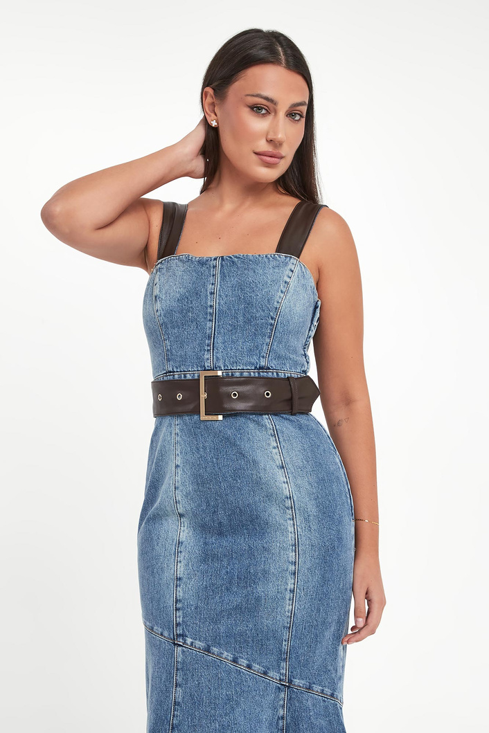 Sukienka jeansowa midi ARMANI EXCHANGE
