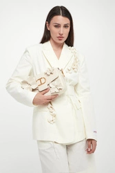 Marynarka damska z lnem TWINSET ACTITUDE