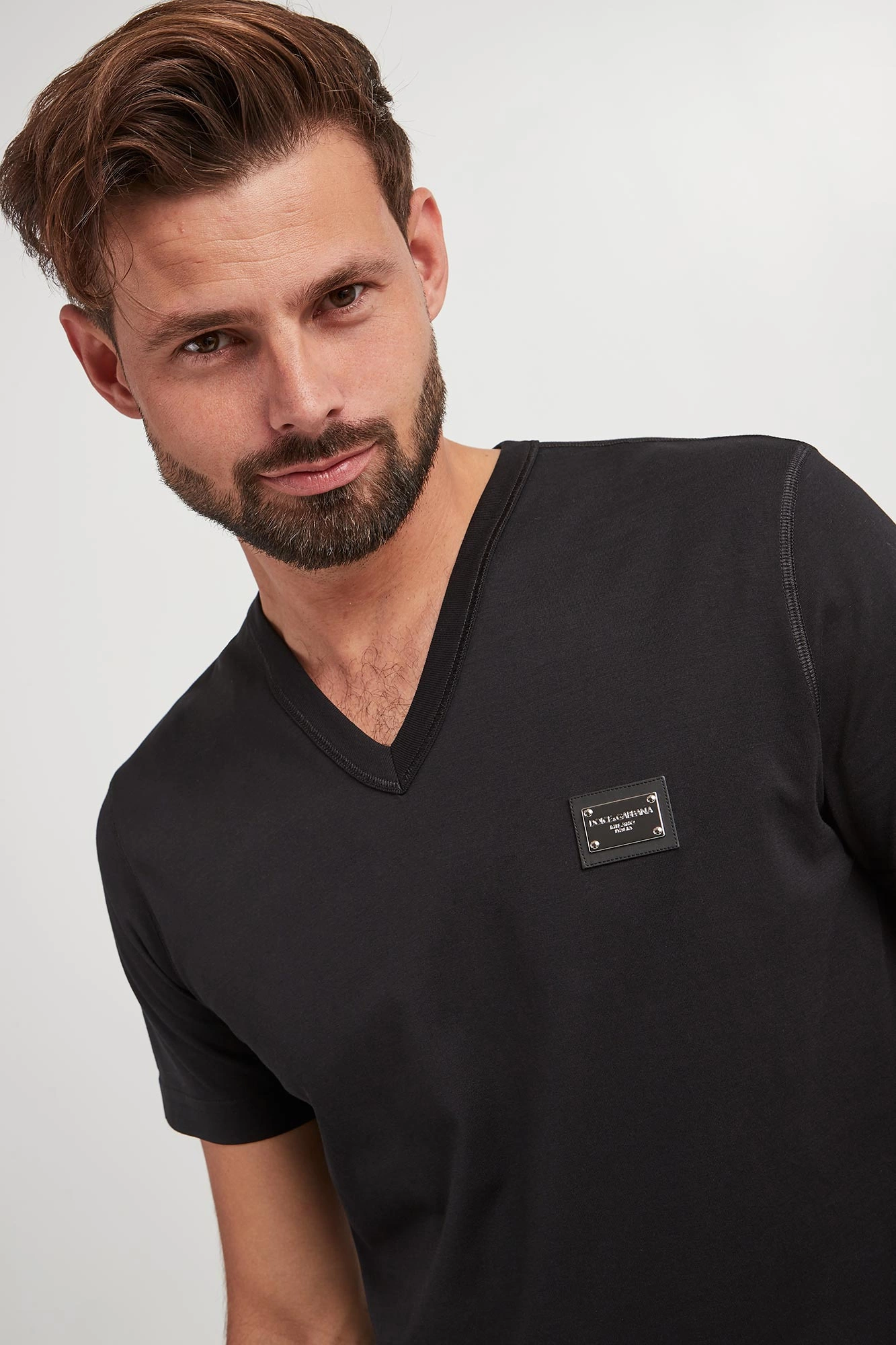 T-shirt męski DOLCE & GABBANA Czarny Regular G8PT2T/G7F2I