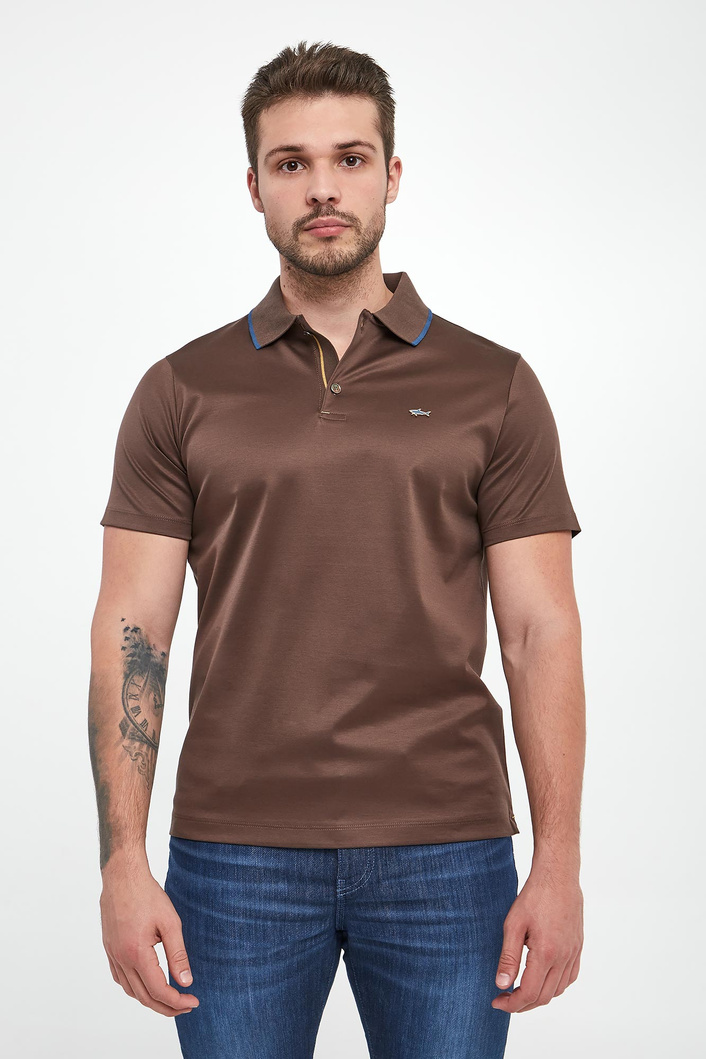 Polo męskie z logo PAUL&SHARK