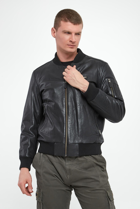 Kurtka męska bomberka skórzana AERONAUTICA MILITARE