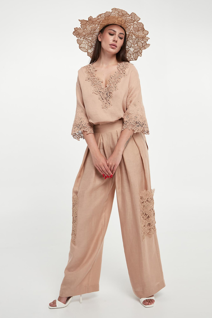 Bluzka damska lniana ERMANNO SCERVINO LIFE