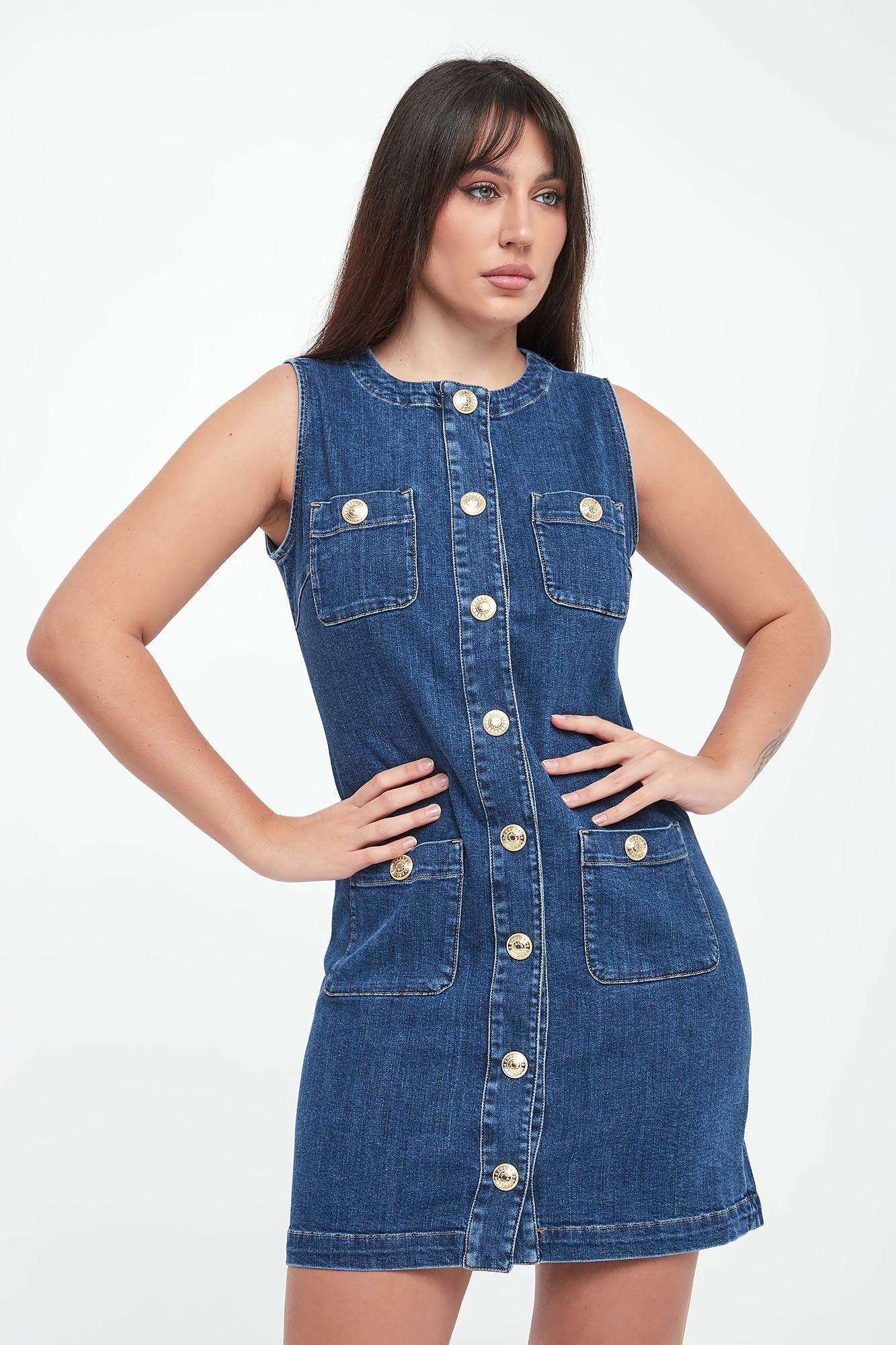 Sukienka jeansowa damska LIU JO Niebieski  Slim