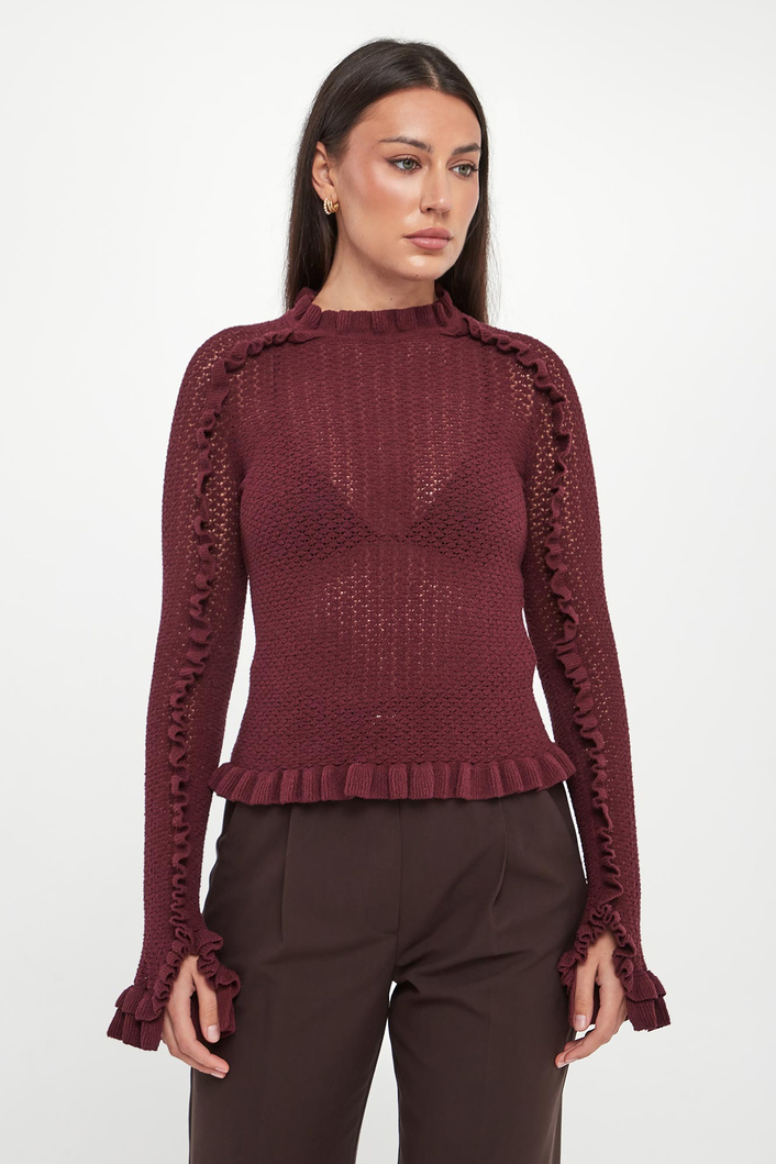 Sweter damski ażurowy Mulino MARELLA